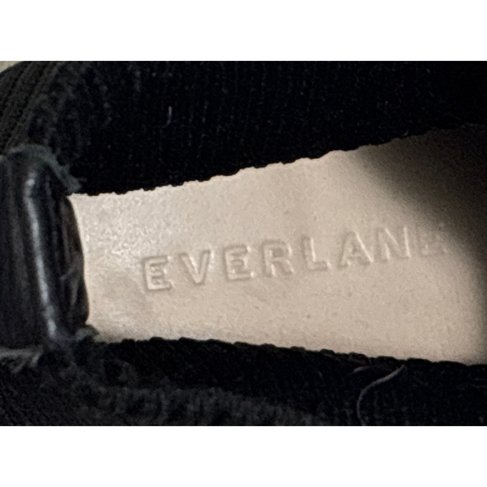 Everlane Glove Boot ReKnit Black Ribbed Knit Block Heel Ankle Boots Womens 10 - Picture 5 of 7